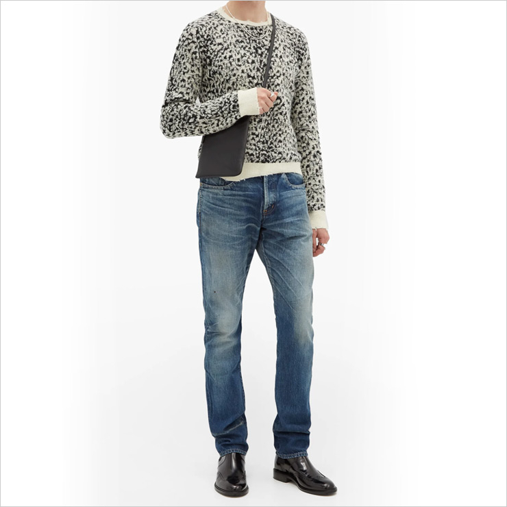 Faded slim-leg jeans, $643 USD