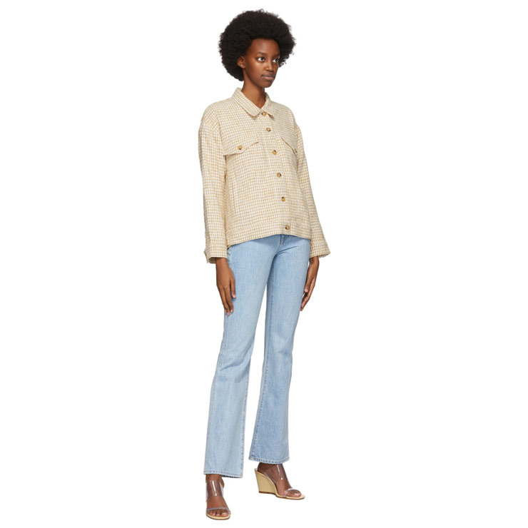 Blue Charlotte Bootcut Jeans, $320 USD