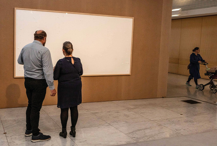 'Take the Money and Run', Jens Haaning, 2021. ⓒNiels Fabæk / Kunsten Museum of Modern Art Aalborg.