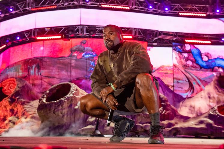 INDIO, CALIFORNIA - APRIL 20: Kanye West performs during 2019 Coachella Valley Music And Arts Festival on April 20, 2019 in Indio, California. (Photo by Timothy Norris/Getty Images for Coachella)