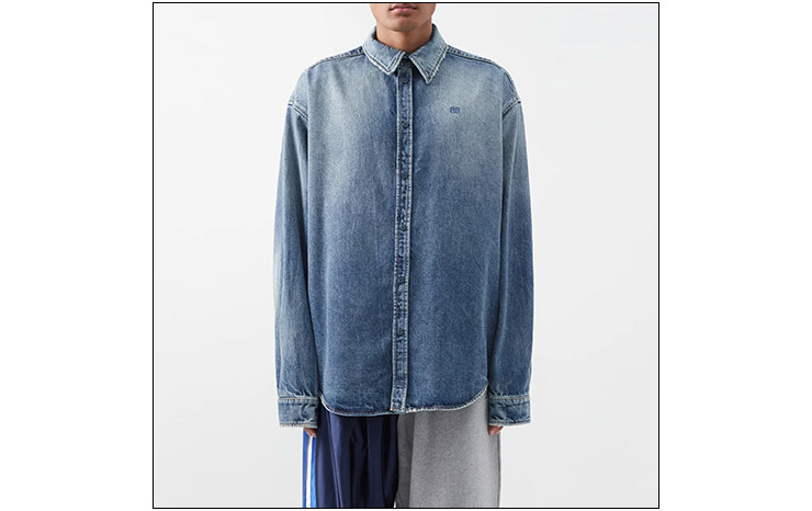발렌시아가 & 빈티지 데님 오버사이즈 셔츠, $1,140 USD
