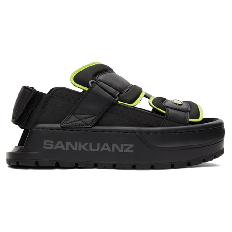 Black & Green Chunky Protector Sneakers, $870 USD.