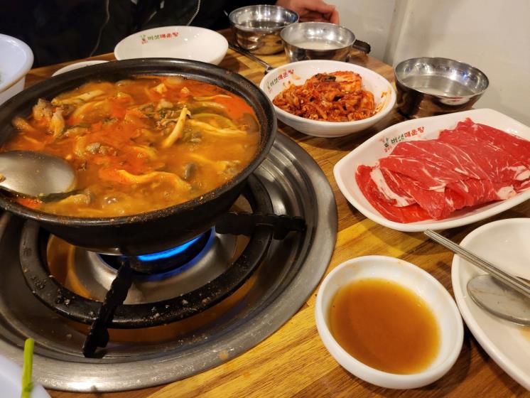 가양칼국수 버섯매운탕