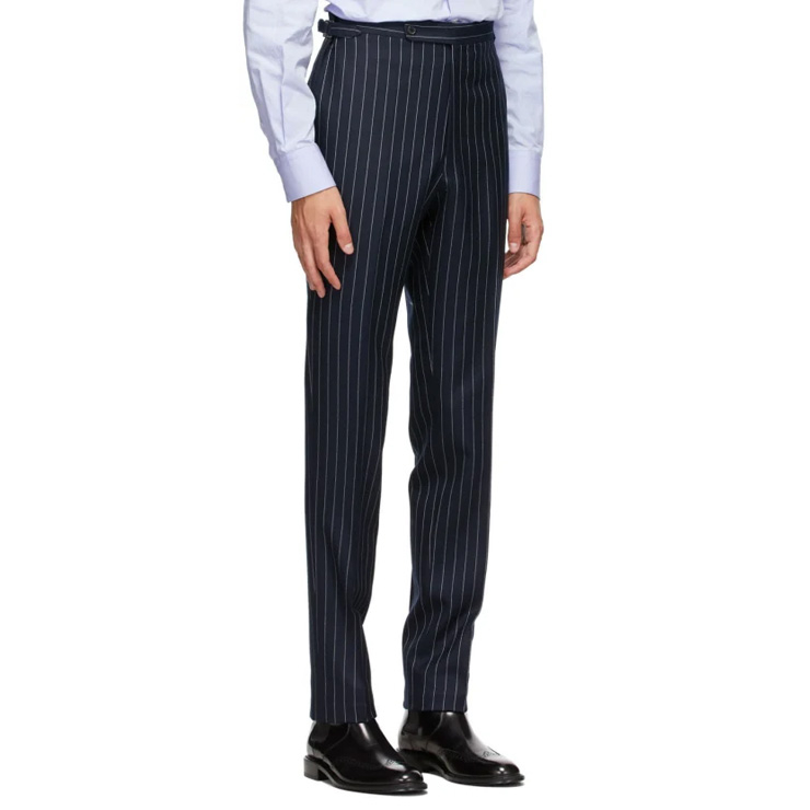 Navy Pinstripe Suit, $2080 USD.