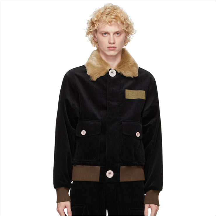 랜드로드 블랙 코듀로이 봄버 자켓, $660 USD
