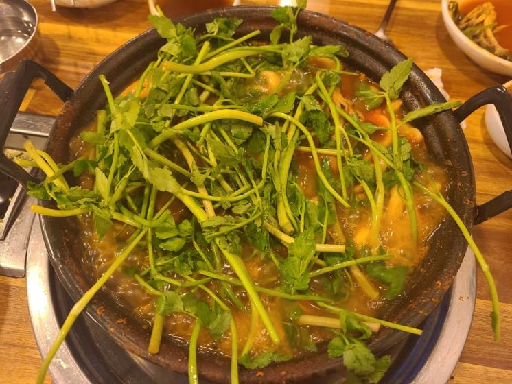 가양칼국수 버섯매운탕