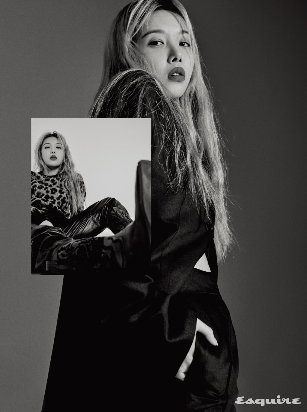 (왼쪽)스웨터, 가죽 팬츠 모두 폴로 랄프 로렌. 웨스턴 부츠 제프리 캠벨. (오른쪽)재킷, 팬츠 모두 WMM. 