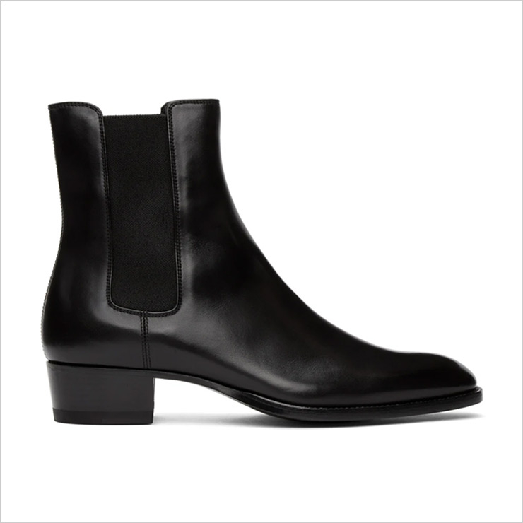 생로랑 블랙 첼시 부츠, $1,015 USD