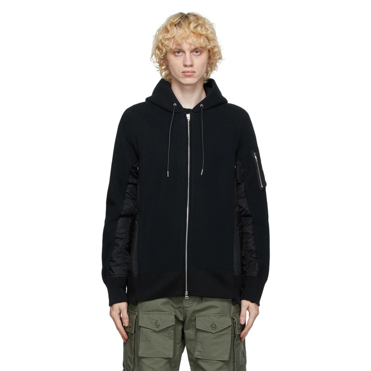 Black Sponge Sweat X MA1 Hoodie, $815 USD