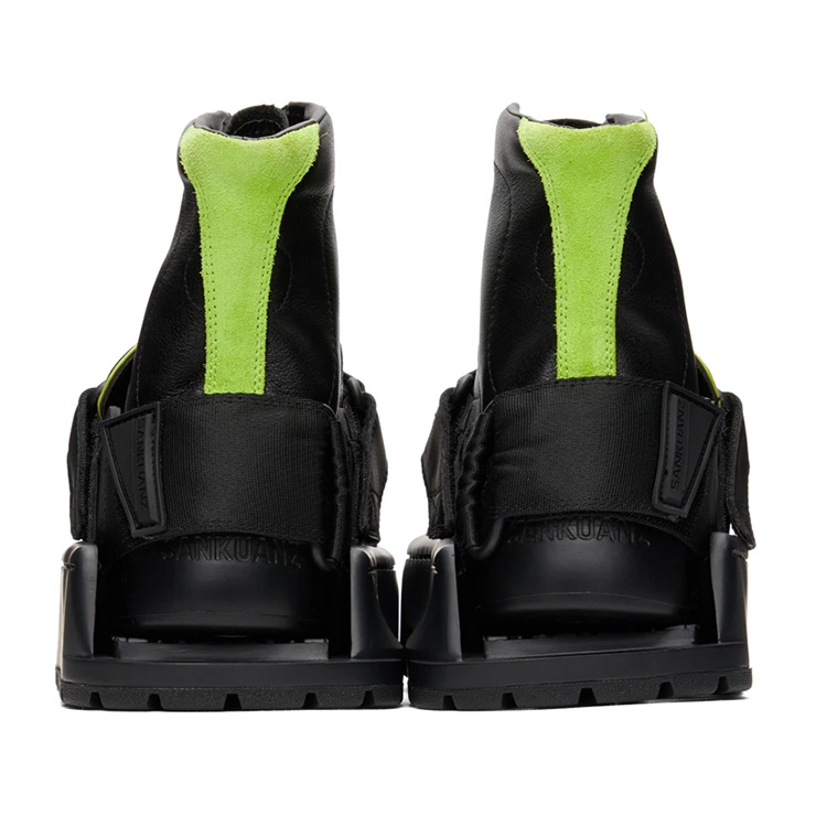 Black & Green Chunky Protector Sneakers, $870 USD.