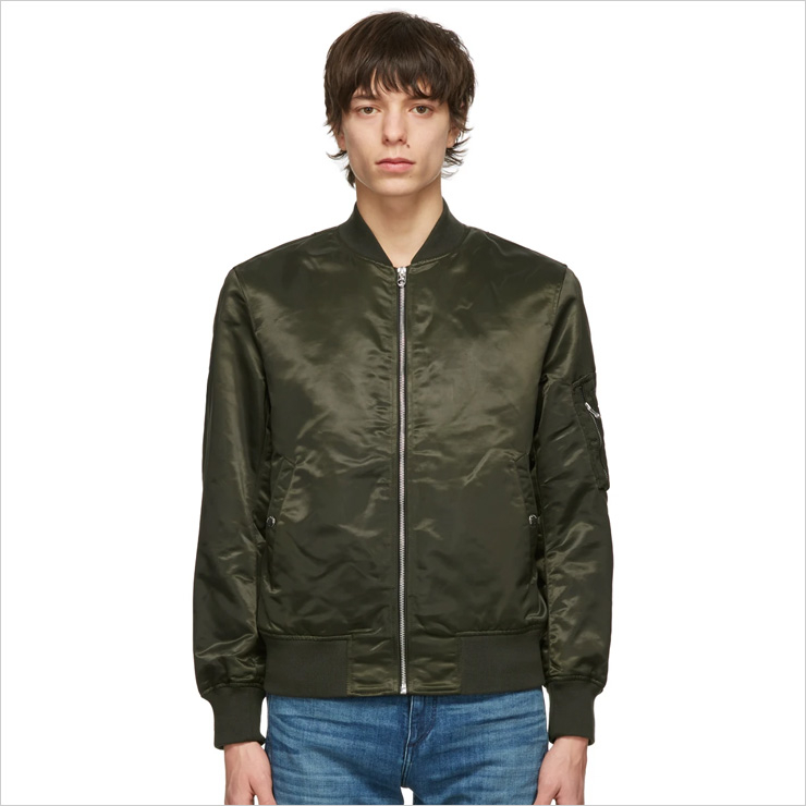 랙앤본 그린 봄버 자켓, $610 USD