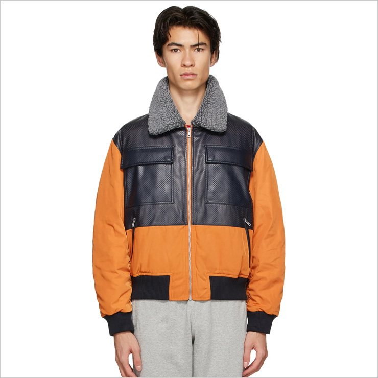 라스벳 오렌지 퍼프 봄버 자켓, $720 USD