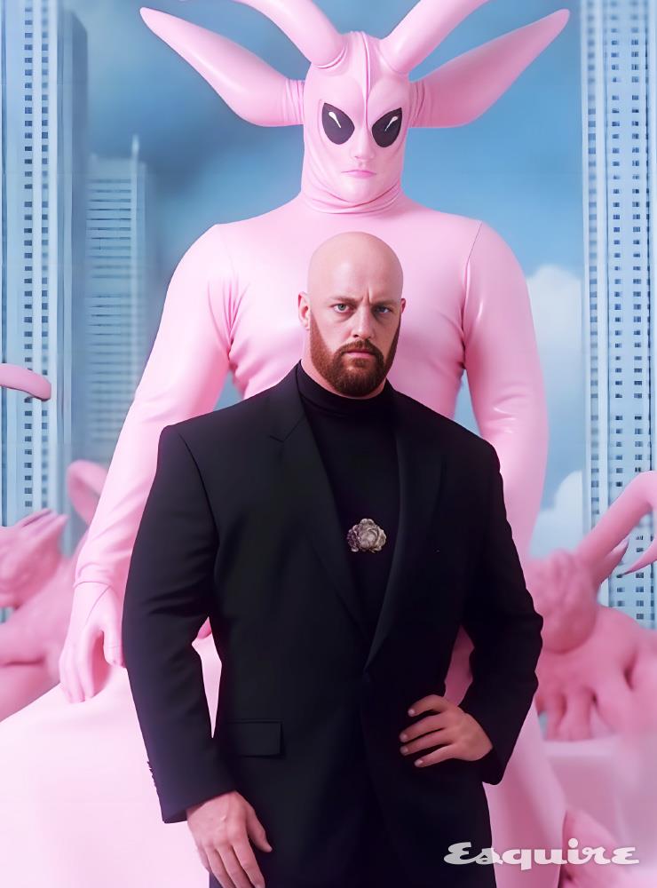 --BIGSHOW--SAINTLAURENT--SLEEK--BLACKJACKET--BROOCH