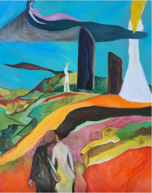 <노란 머리 그녀 캐서린> Oil on Canvas, 72x91cm, 2020. 갤러리하리 블로그.