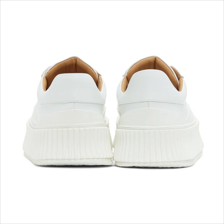White Leather Platform Sneakers, $680 USD