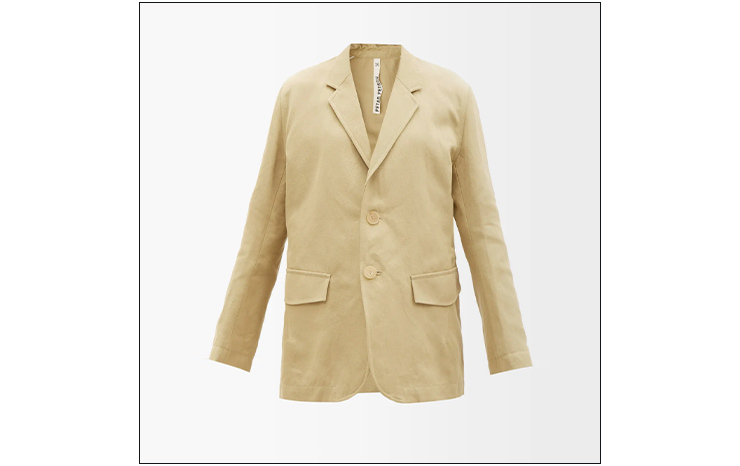 페타르 페트로브 & 이사 코튼 블렌드 개버딘 테일러드 재킷, $1,452 USD