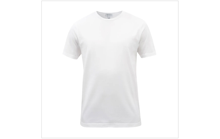 선스펠 & 크루넥 코튼 저지 티셔츠, $80 USD.