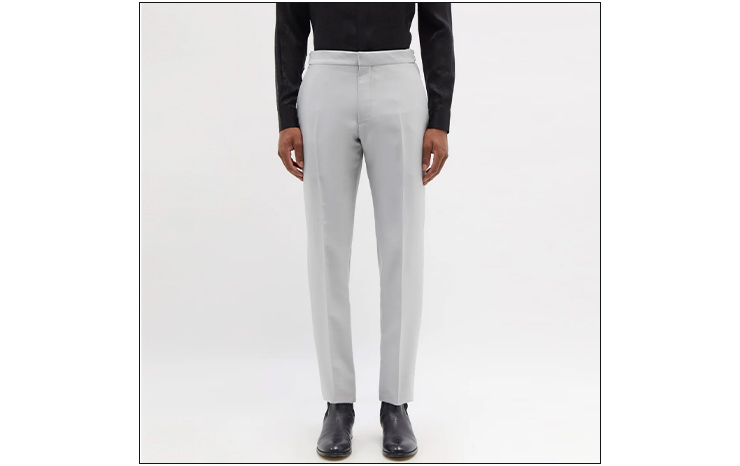톰포드 & 울 블렌드 트윌 슬림 핏 수트 팬츠, $1,440 USD