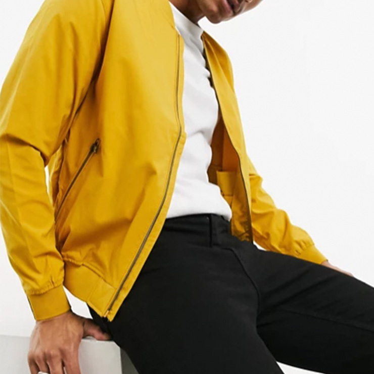Bomber jacket in yellow, $32.00 USD
