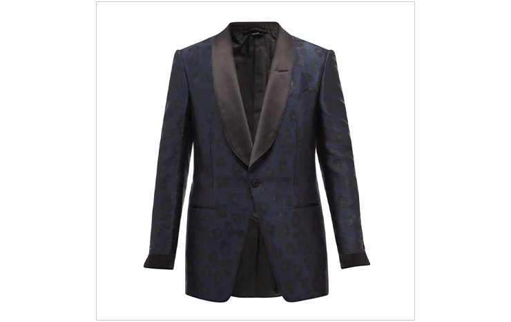 톰포드 & 아티쿠스 레오파드 자카드 새틴 턱시도 재킷 $6,568 USD