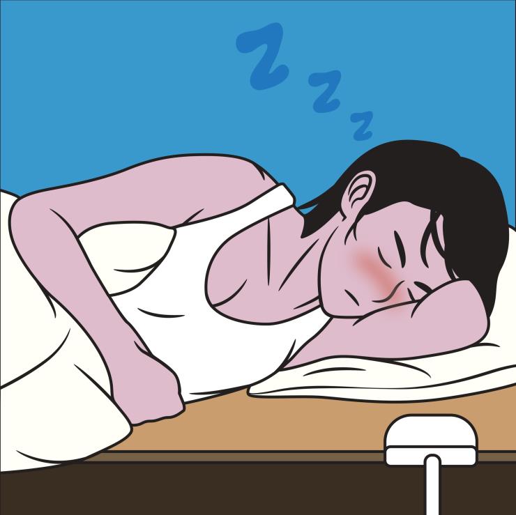 음주 후 전기장판에서 수면하기