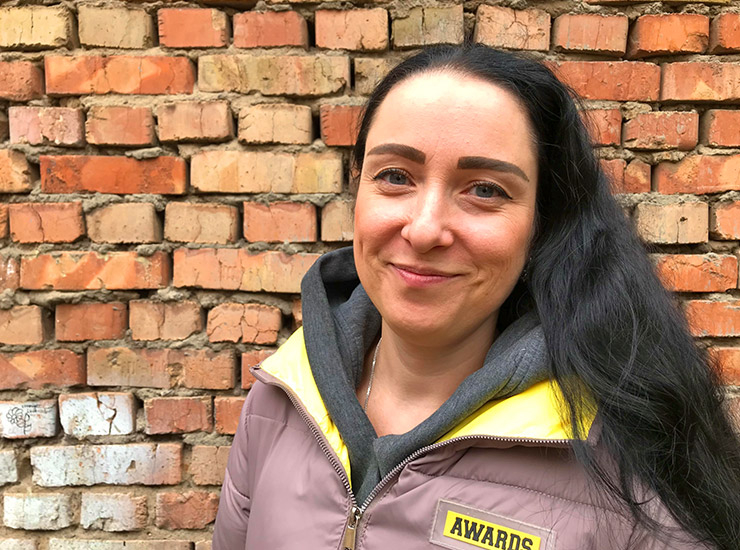 히어로즈 포 우크라이나의 자원봉사자 올렉산드라 블린초바. &copy; BENJAMIN BUSCH