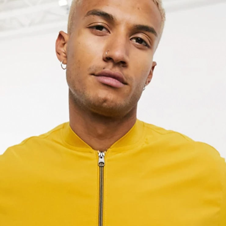 Bomber jacket in yellow, $32.00 USD