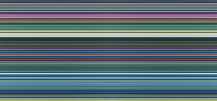 © Primae / Louis Bourjac Strip (921-5) 2011 Digital print on paper mounted between aluminium and perspex (diasec) 200x440 cm Courtesy of the artist and Fondation Louis Vuitton.