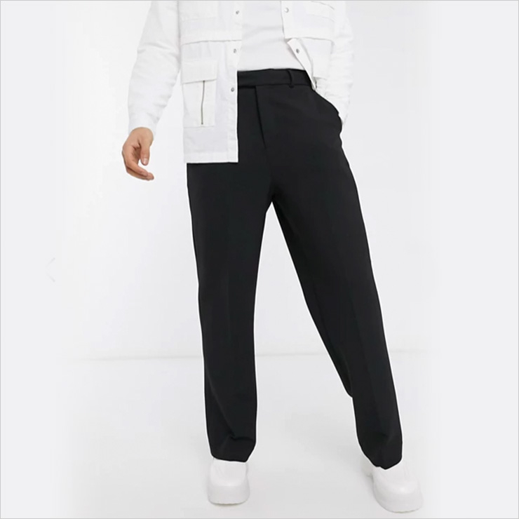 아소스 wide leg smart pants in black, $48 USD