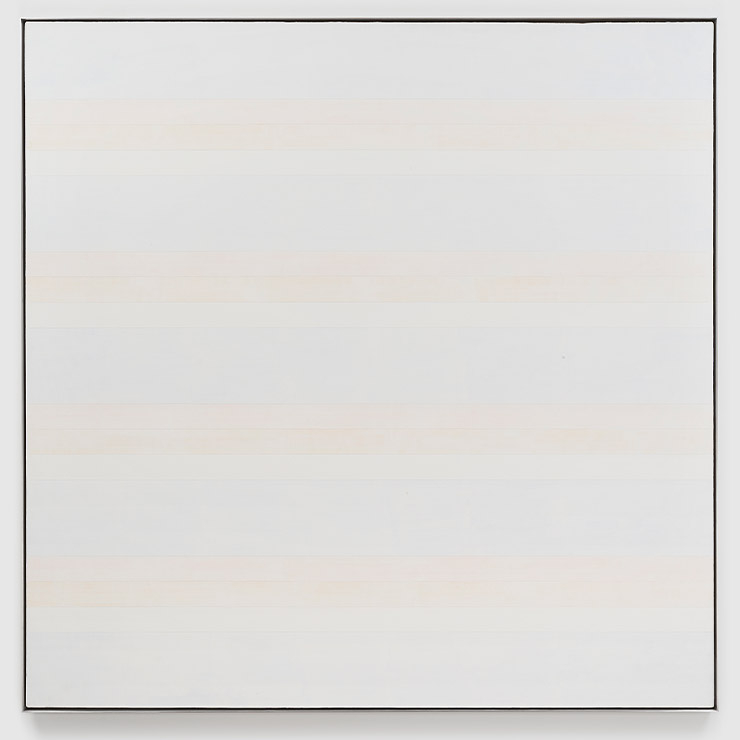 ‘Untitled #2’, 1992, acrylic and graphite on linen, 182.9x182.9cm ⓒ Agnes Martin Foundation / Artists Rights Society (ARS), New York 