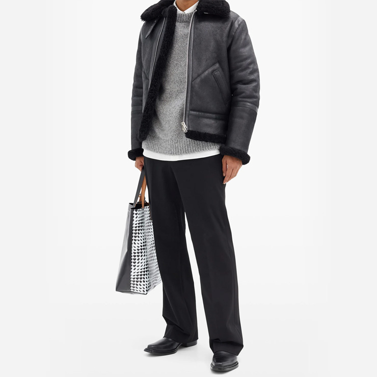 Ian leather and shearling jacket, $2,155 USD