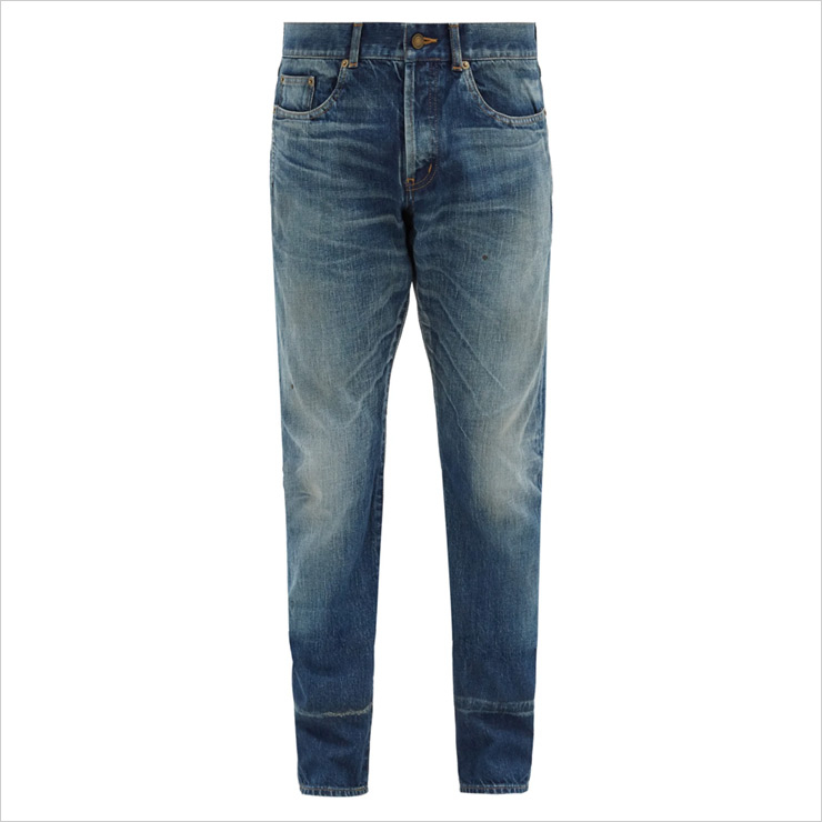 Faded slim-leg jeans, $643 USD