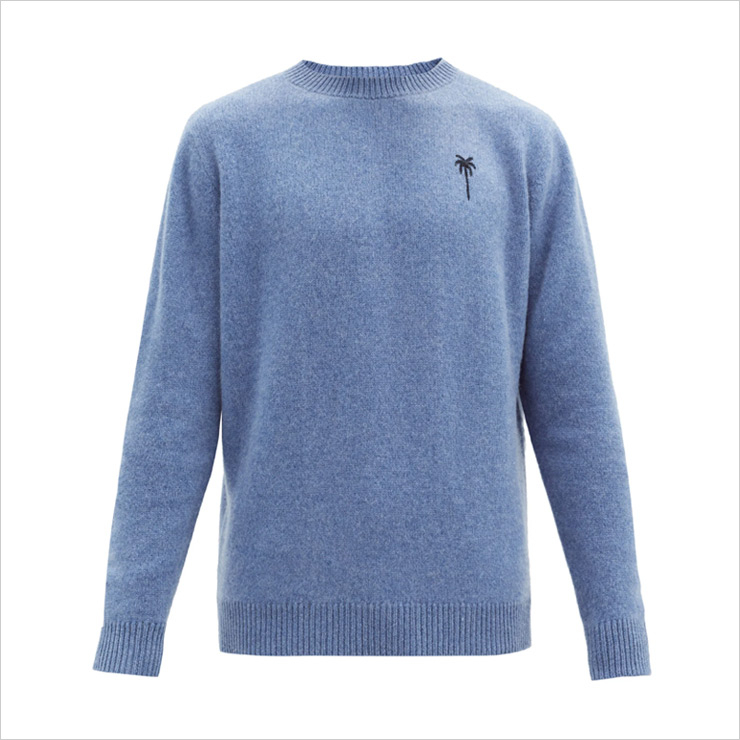 Logo-embroidered cashmere sweater, $895 USD
