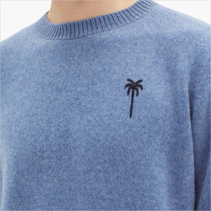 Logo-embroidered cashmere sweater, $895 USD