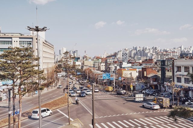 서산부인과 4층에서 본 풍경. 입지가 무척 좋다.