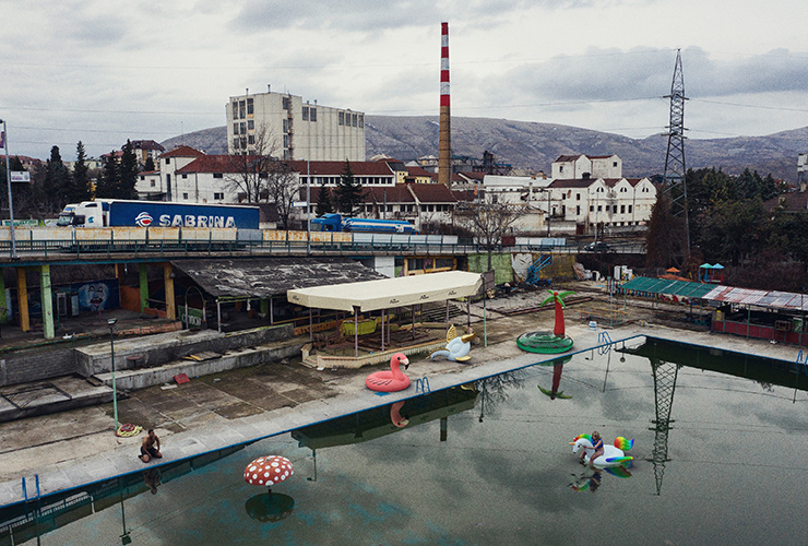 NORTH MACEDONIA. 2020. Veles. Aquapark on the outskirts of Veles.
