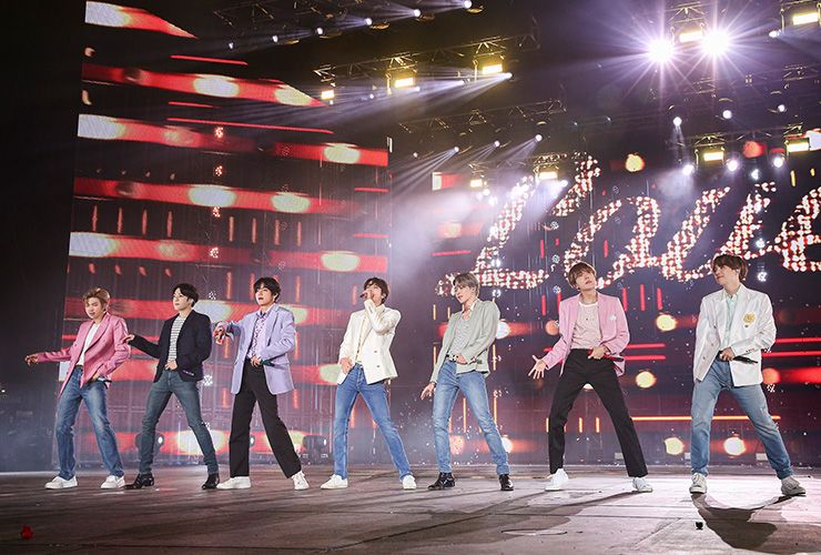 2019년 BTS의 <LOVE YOURSELF: SPEAK YOURSELF ‘THE FINAL’> 콘서트의 한 장면. 빅히트엔터테인먼트 제공.