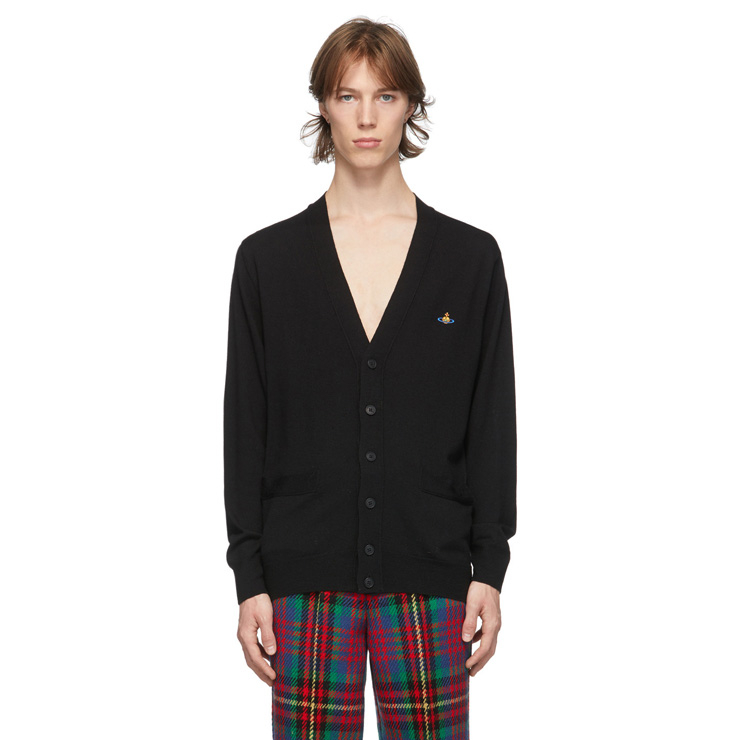 Black Logo Cardigan, $460 USD