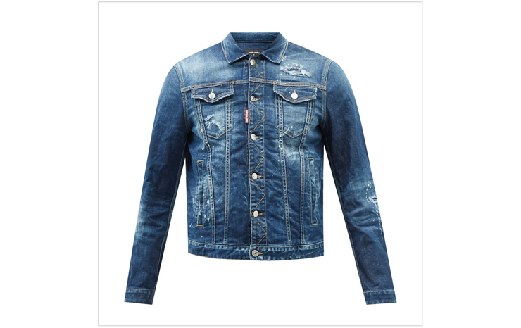 디스퀘어드2 & 디스트레스드 데님 재킷, $665 USD