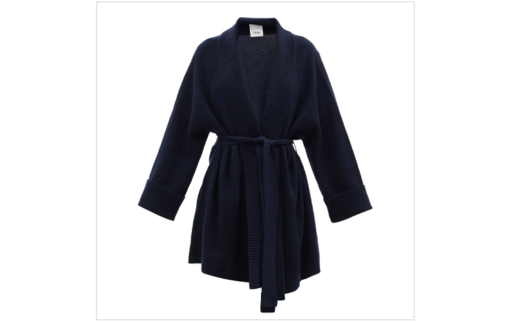 얼루드 & 숄 칼라 울 블렌드 가디건, $559 USD