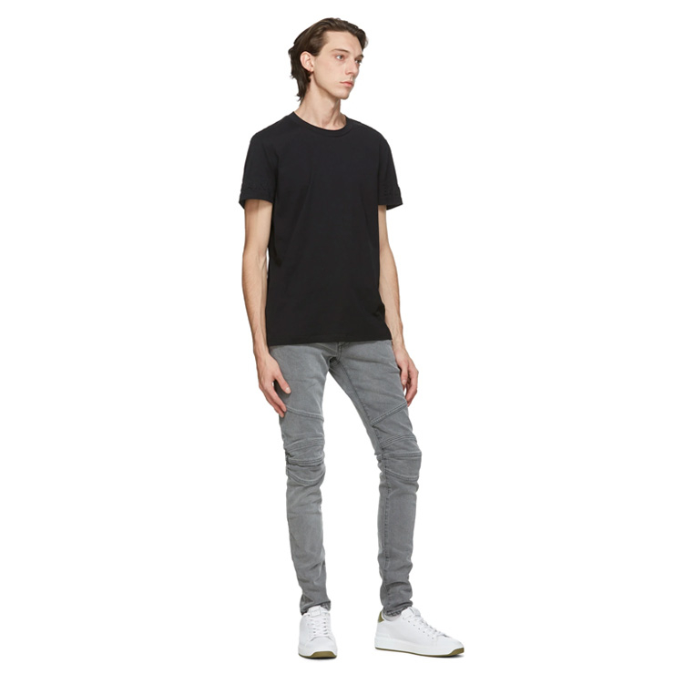 Black Monogram Slim Jeans, $1425 USD