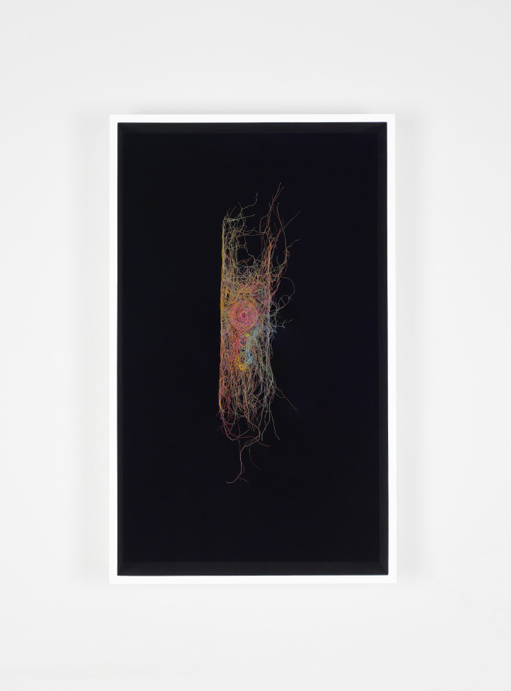 서도호, ‘ScaledBehaviour_runOn(doorknob_11.1.1)’, 2022, polyester thread, resin, 108.5x66x12.2cm. © Do Ho Suh. Courtesy the artist and Lehmann Maupin, New York, Hong Kong, Seoul, and London. Photo by Jeon Taeg Su.
