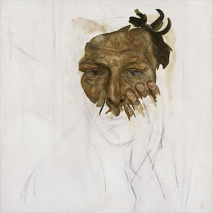 <Self-portrait, c.>(1956), Oil on canvas, 61x61cm. Private collection