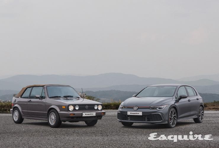 (왼쪽) VOLKSWAGEN GOLF CABRIOLET (1992), (오른쪽) VOLKSWAGEN GOLF GTI (2022)