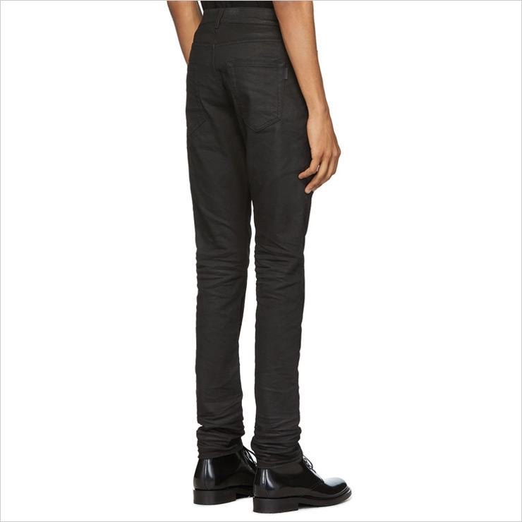 생로랑 블랙 코팅 스키니진, $510 USD