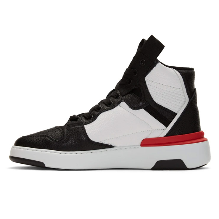 Black & White Wing High Sneakers, $825 USD