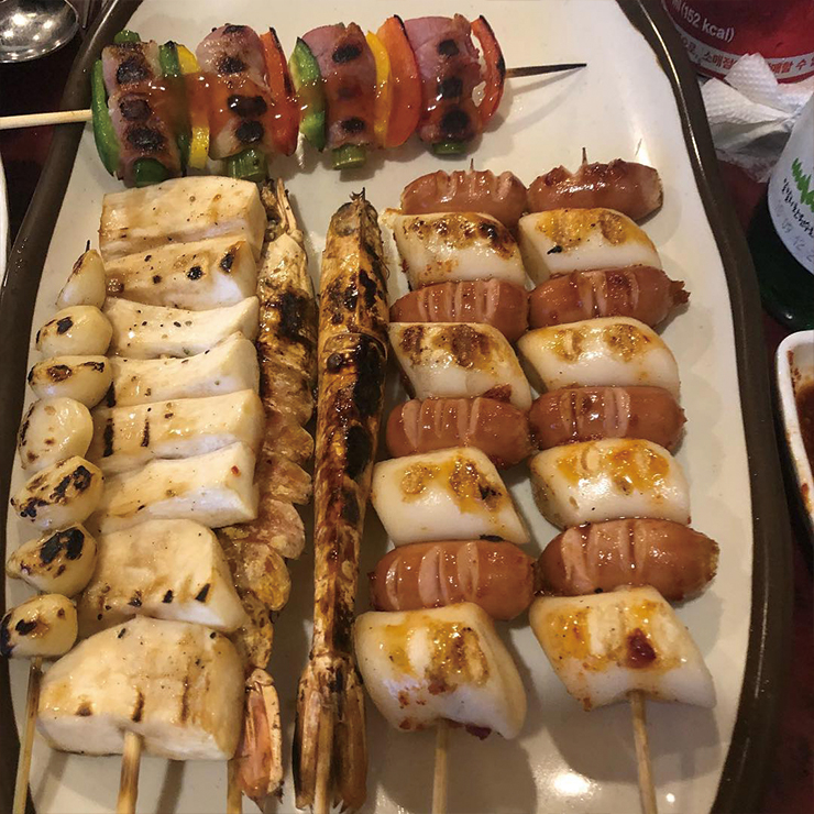 숯불 직화 꼬치 바베큐