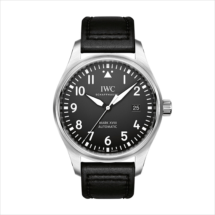 영국 국방부가 1948년 공군에 지급한 마크 11 파일럿 시계의 후손이다. IWC 마크 18.