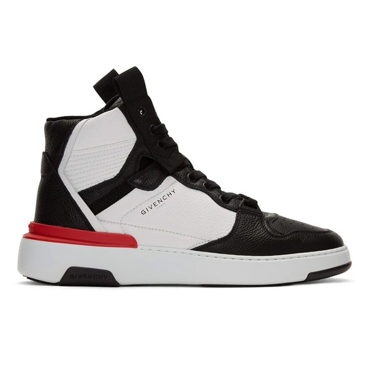 Black & White Wing High Sneakers, $825 USD