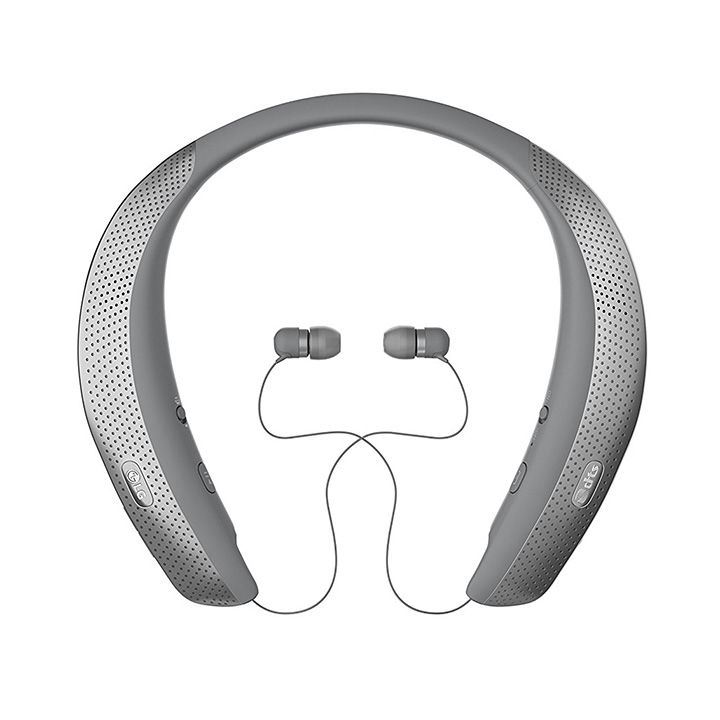 <b>7. LG Tone Studio HBS-W120</b>
LG 톤 스튜디오 HBS-W120보다 기술적으로 발달된 이어폰을 찾기란 어려울 것이다. 블루투스의 한계를 넘었다는 극찬도 있다. 햅틱 베이스 엔진과 DTS에서 조정된 사운드가 4중 스피커로 구현된다. 햅틱 베이스 엔진은 음악을 실제로 느낄 수 있을 정도의 경험을 선사한다. 17만원~